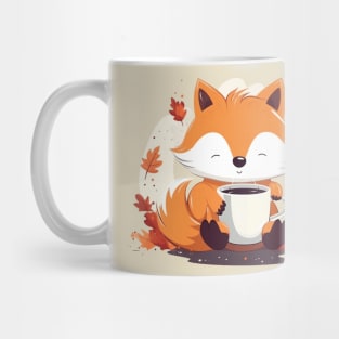 Cute Autumn Fox Coffee Break Mug